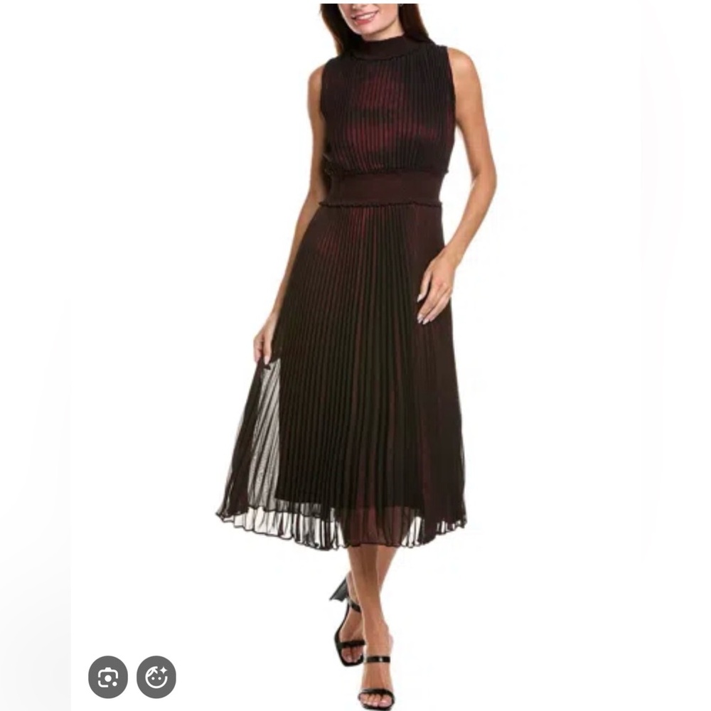 Nanette Lepore Accordion Pleated Midi Dress NWOT 10
